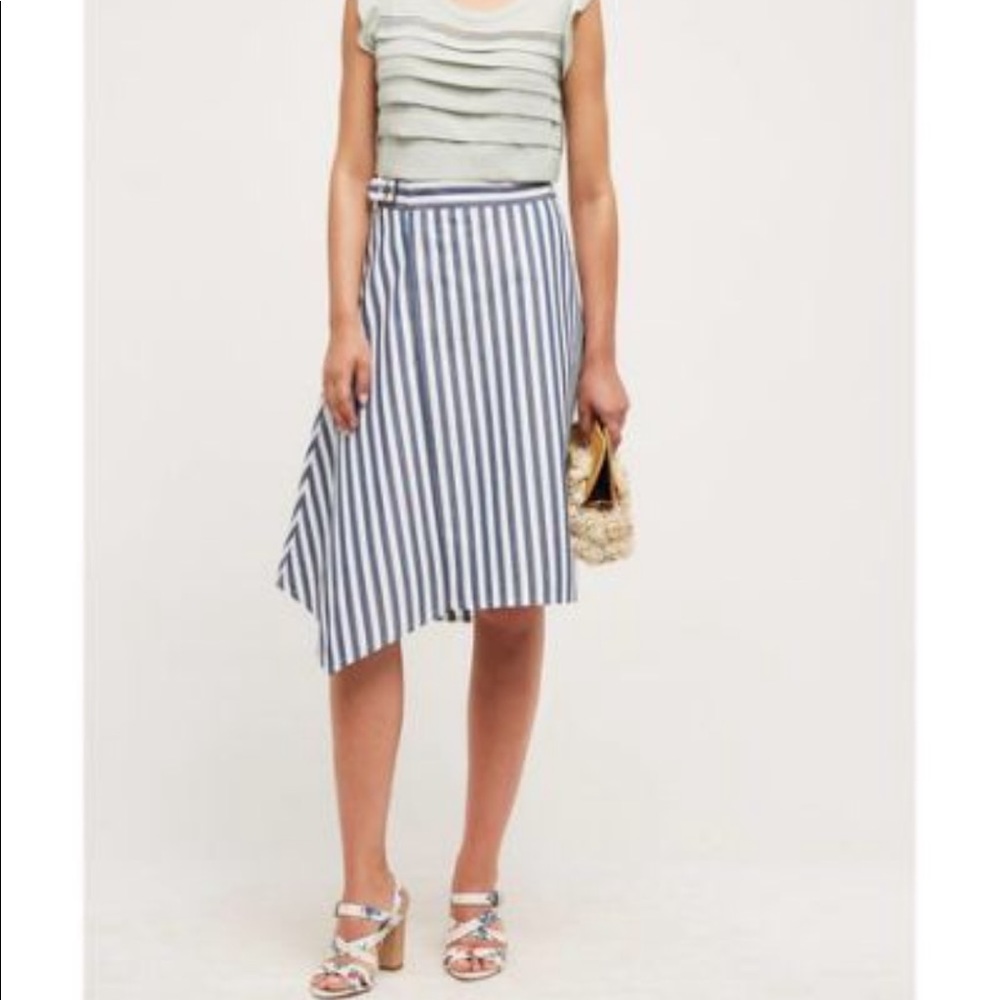 Anthropologie Maeve Sea Striped midi skirt NWOT